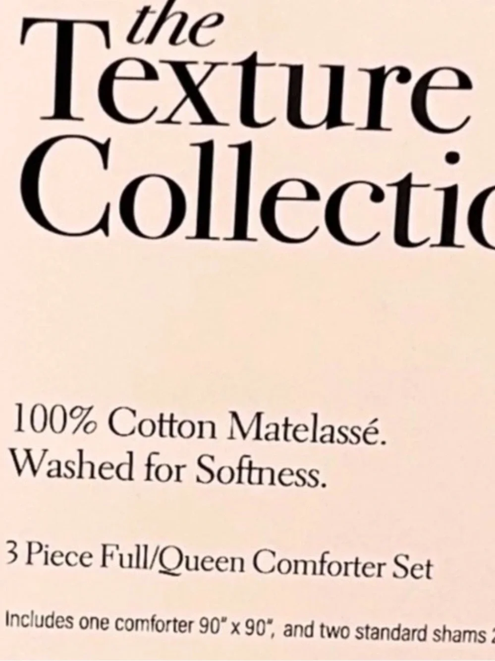 The Texture Collection Queen Cotton Light Teal Green Comforter Set 90”x90”